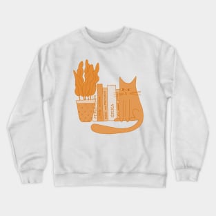 Cat, books and plants II Crewneck Sweatshirt